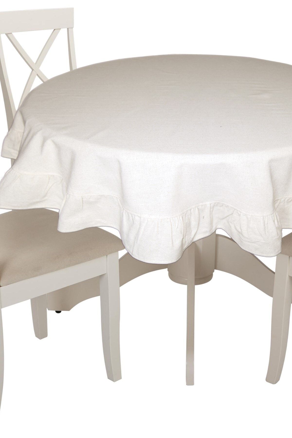 bedinn krem renk naturel masa ortusu vintage 160 cm yuvarlak fiyati yorumlari trendyol