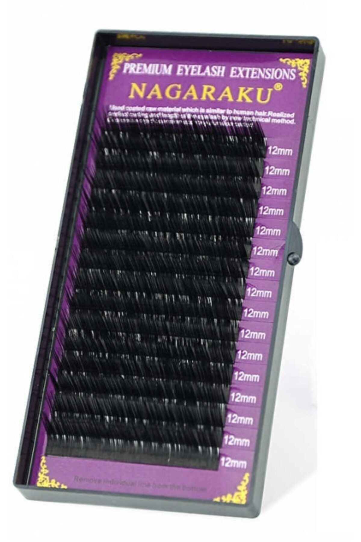 NAGARAKU 14 mm D Kıvrım 0,10 Kalınlık Vizon İpek Kirpik