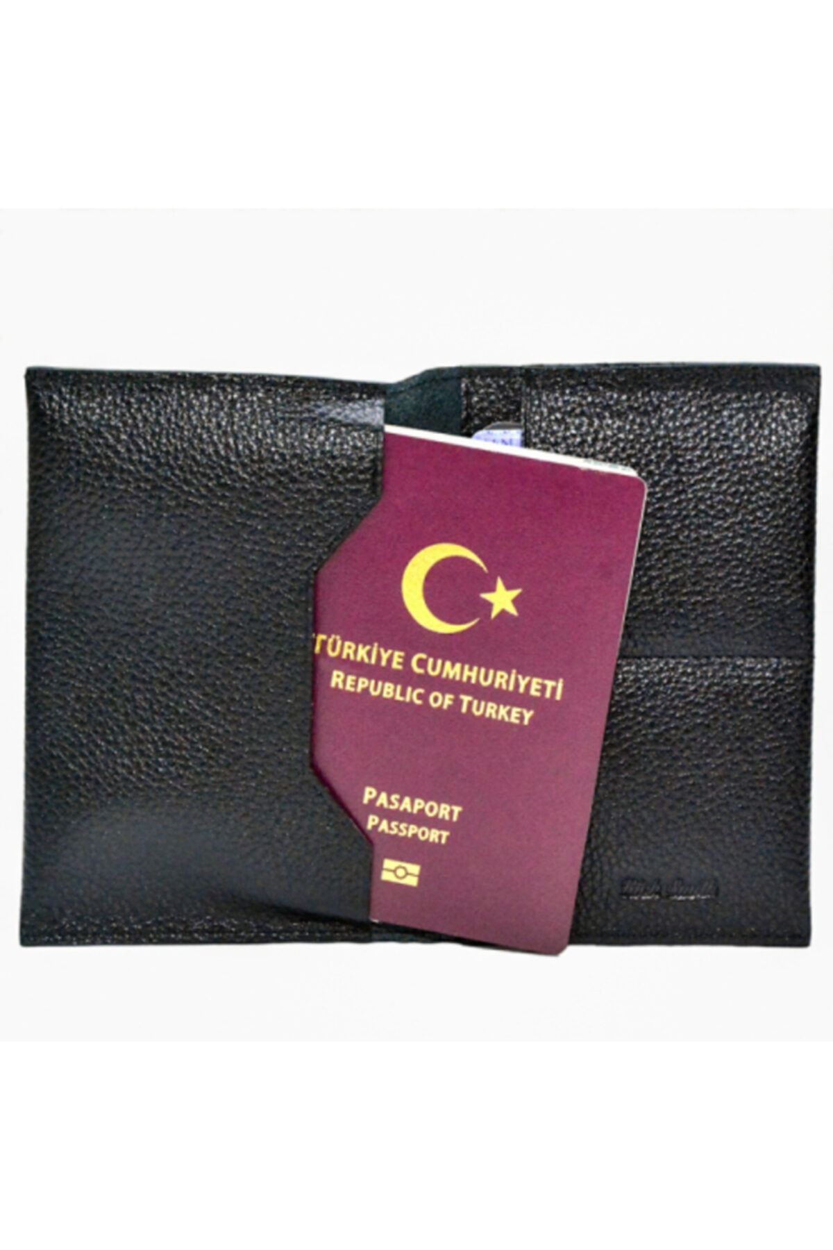 Rich Smith Siyah Gerçek Deri Pasaport Kılıfı  5952 Arsel