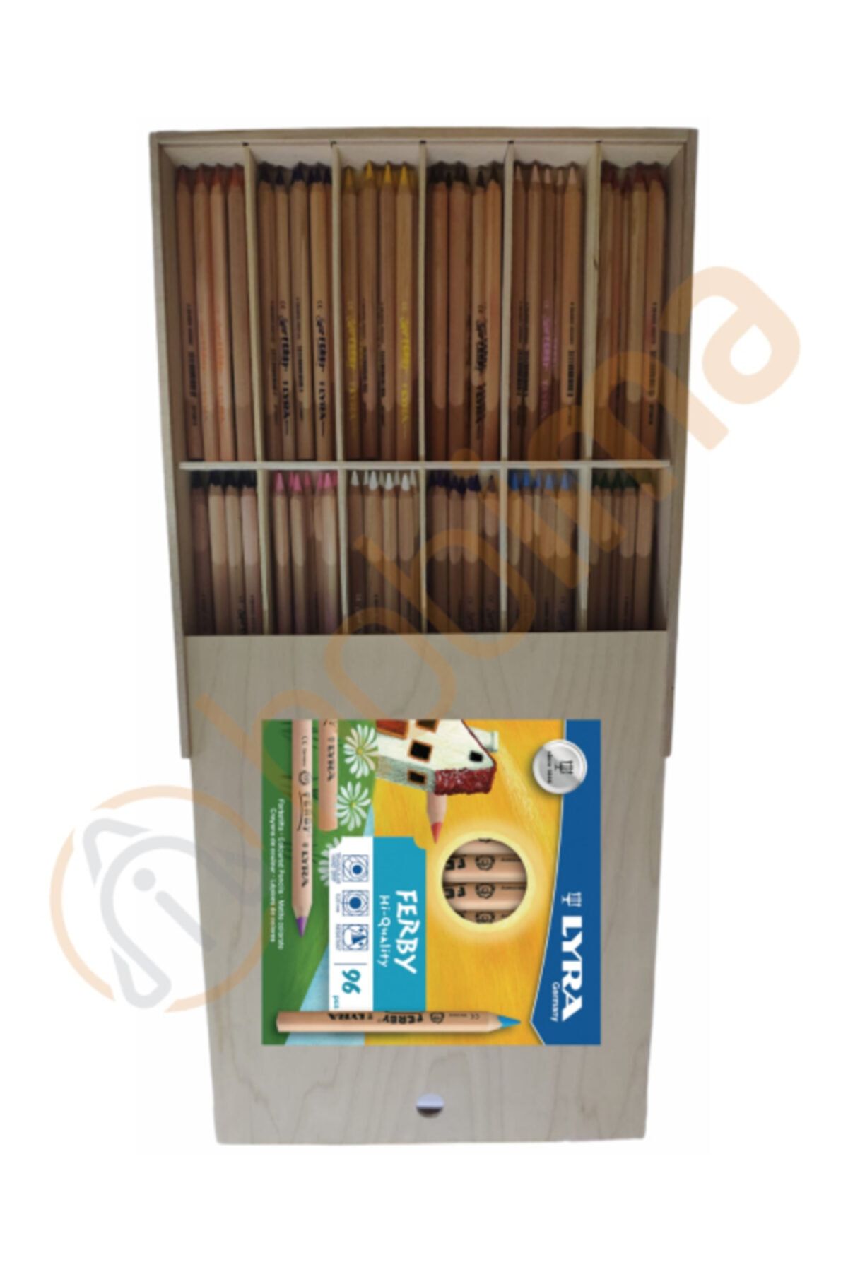 LYRA Ferby Jumbo Kurboya Sınıf Seti Ahşap Stand 96'lı Set