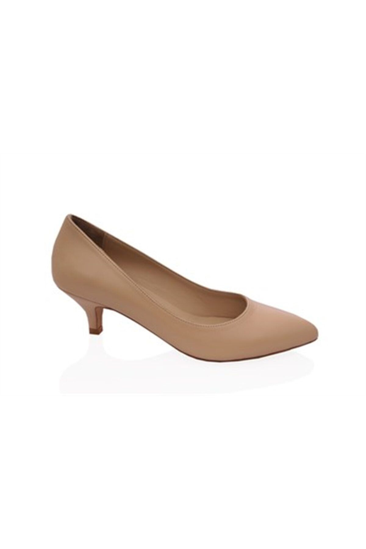 KARVENSHOES Ten Deri Minik Topuk Stiletto 1408