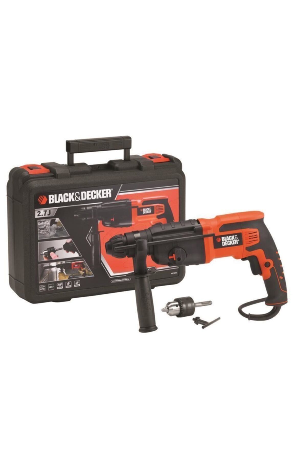 Black&Decker Kırıcı Delici Matkap 750w 2,7j Çantalı Kd750kc