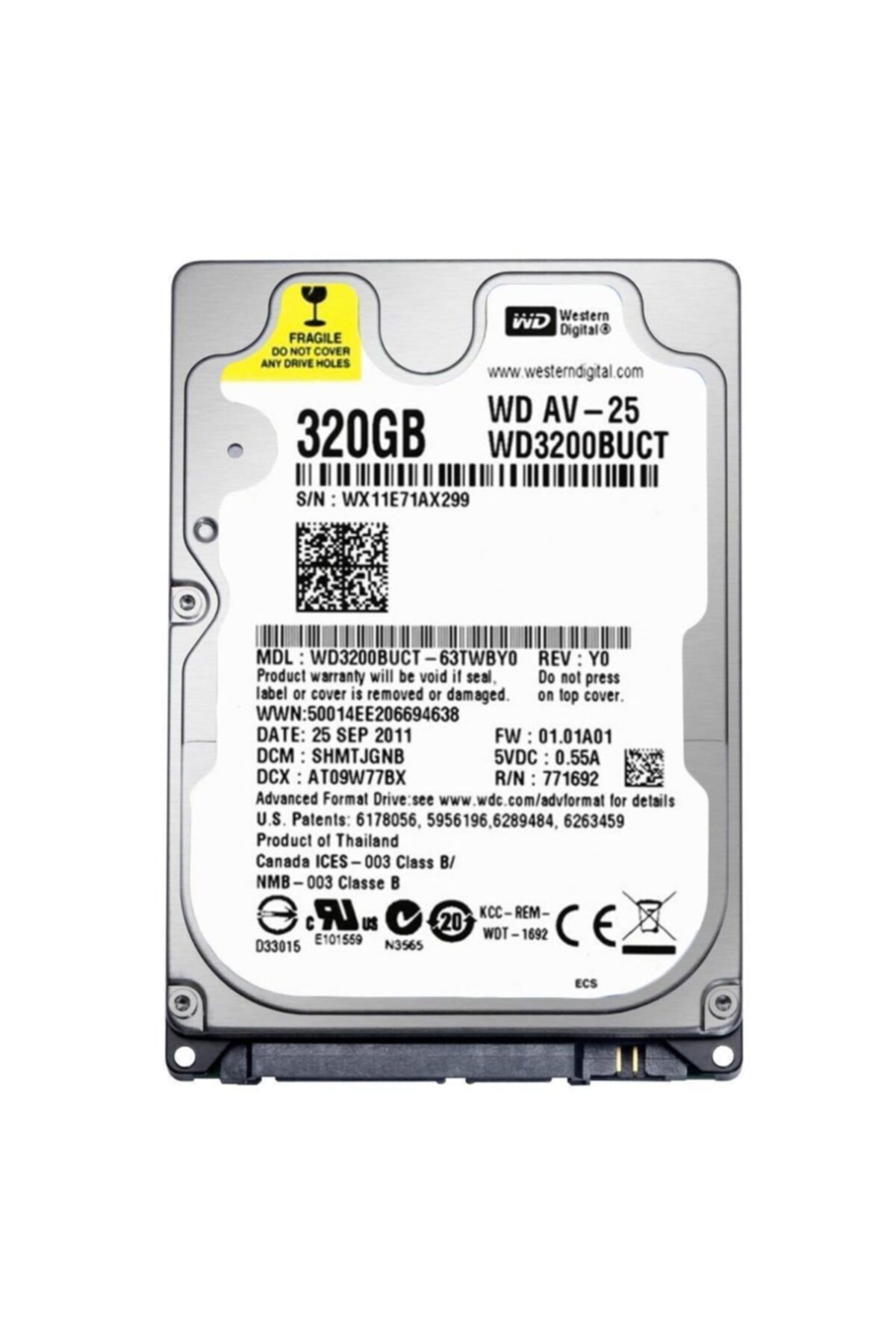 WD 320gb 5400rpm 16mb 2.5\