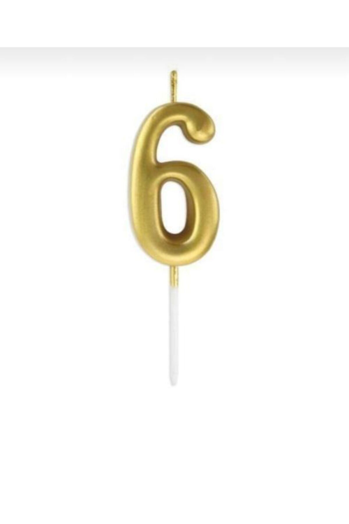 PARTİCİM SÜS EVİ 6 Rakam Gold Mum