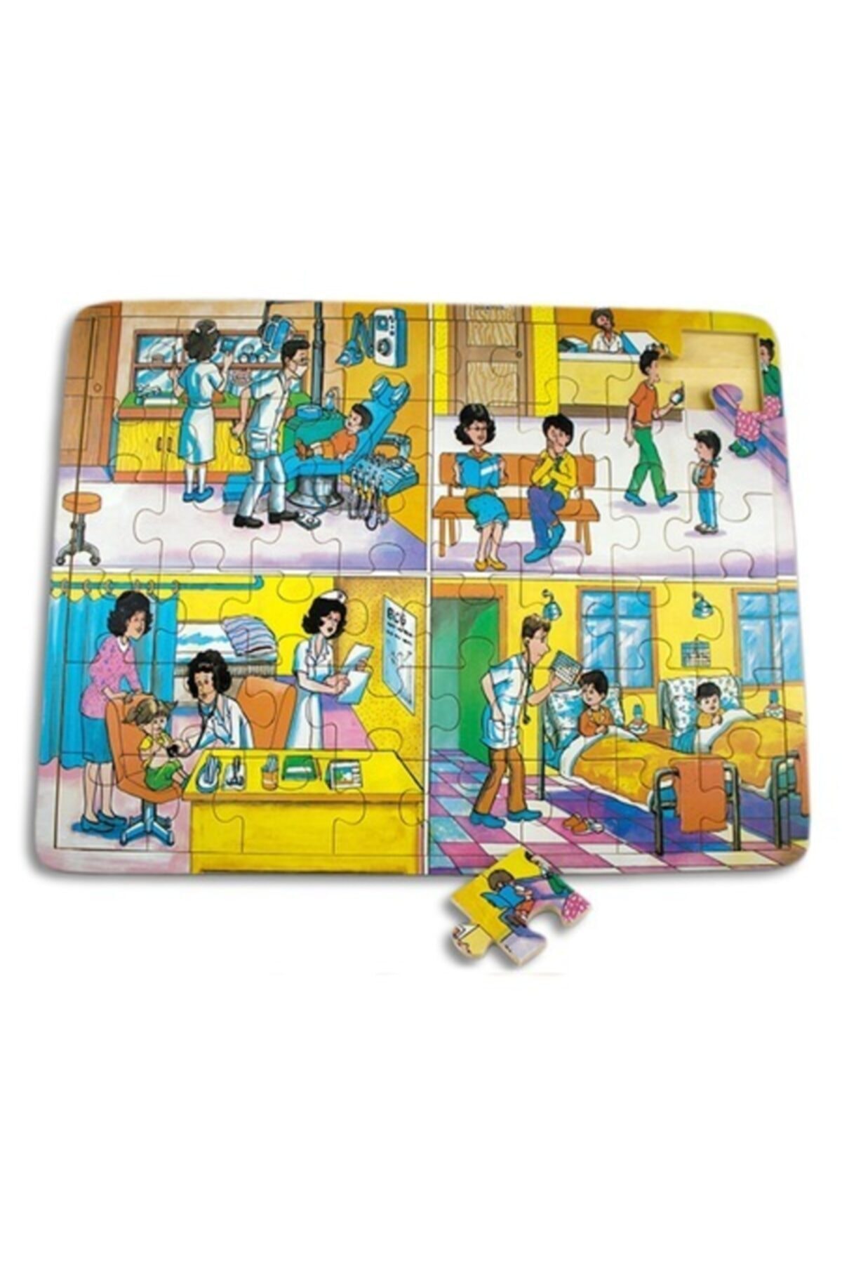Wooden Toys Ahşap Yapboz Puzzle Pazıl Doktarlar Günlük Yaşam