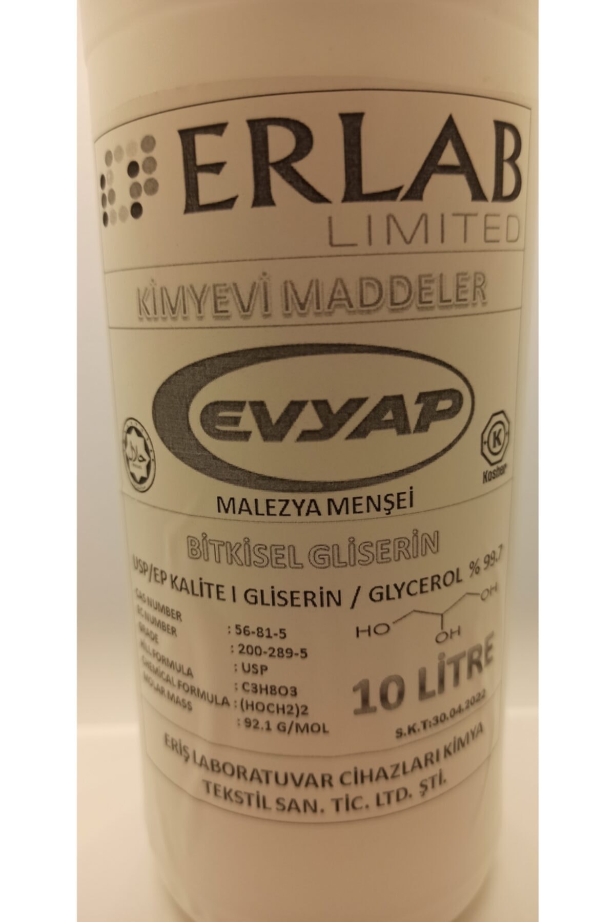 Evyap Bitkisel Gliserin Vg 10 Litre (12.500 KG.)