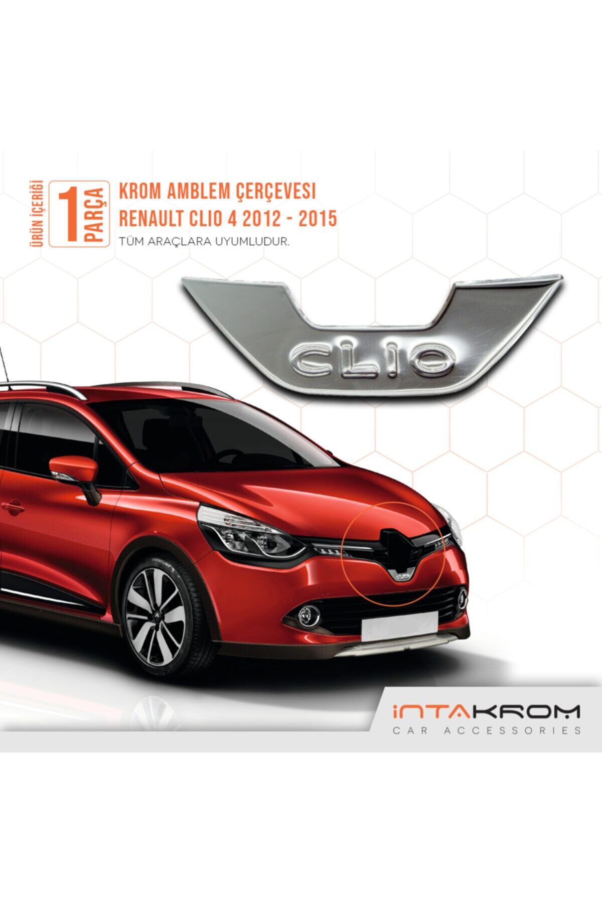 İntachrom Renault Clio 4 Krom Amblem Çerçevesi 2012 -2015