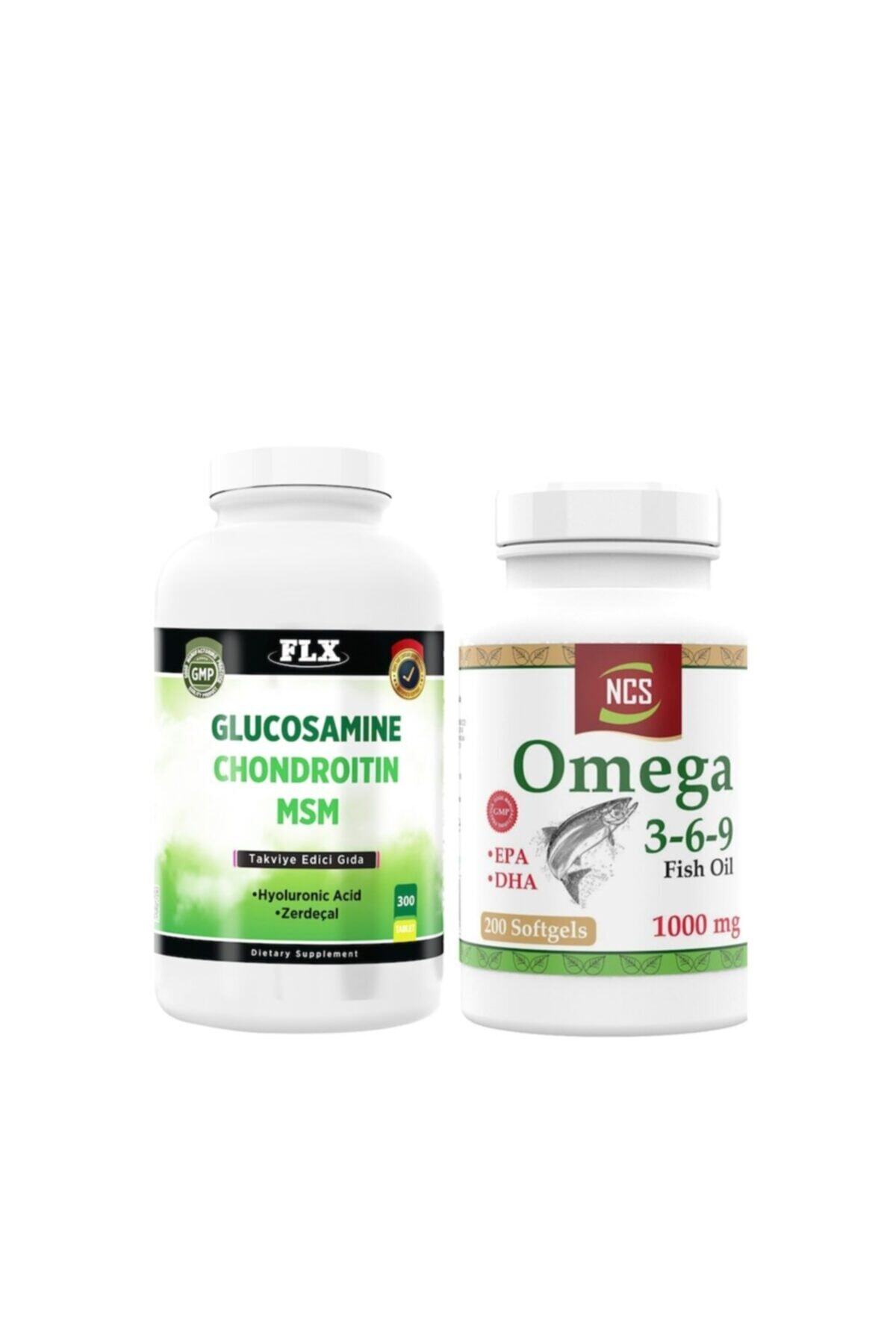 FLX Glucosamine Chondroitin Msm 300 Tablet Omega 3 6 9 200 Kapsül