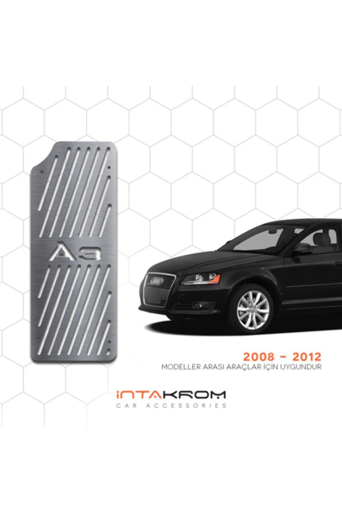 İntachrom Audi A3 Krom Ayak Dinlendirme Pedalı - 2008 -2012