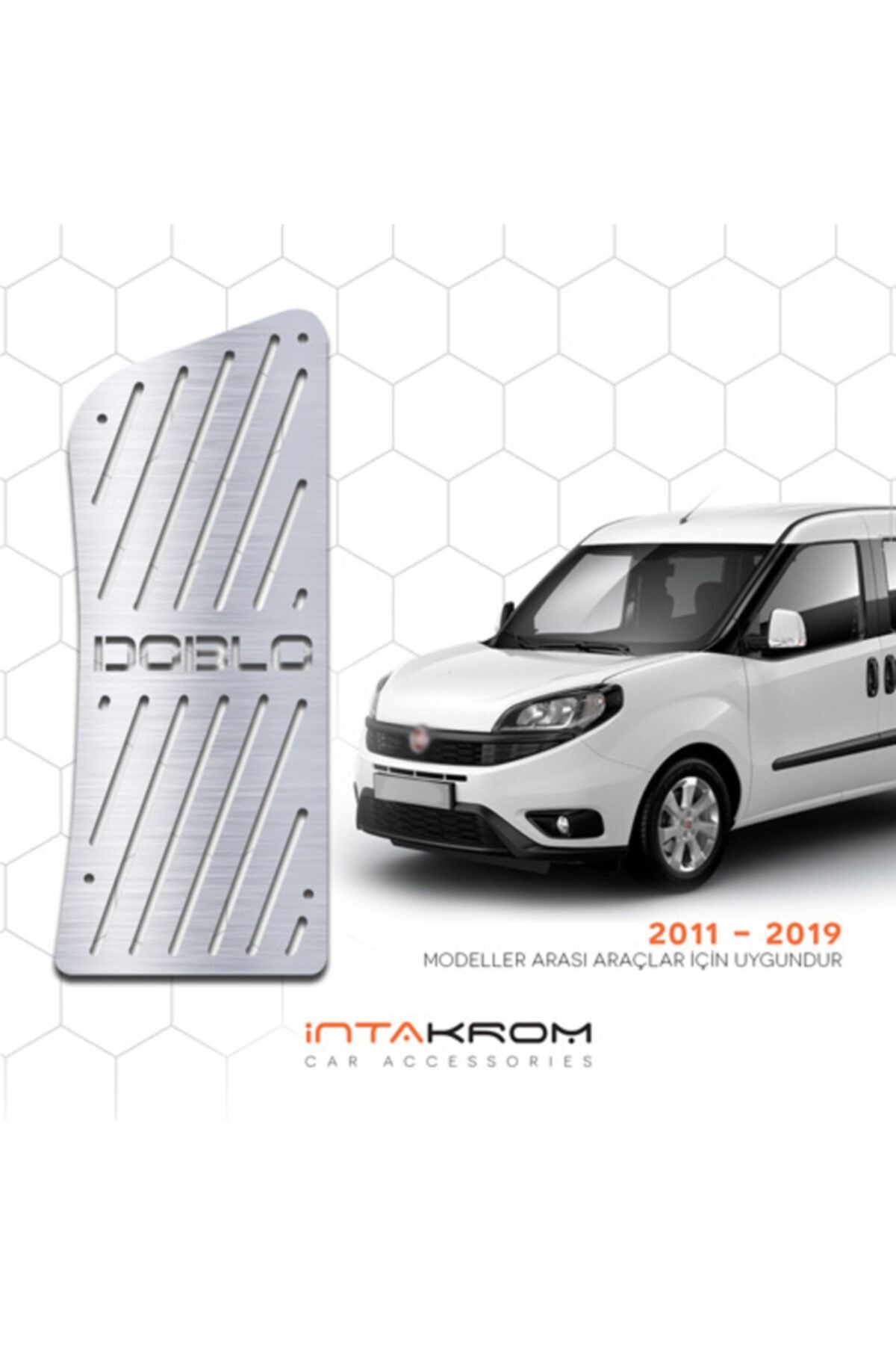 İntachrom Fiat Doblo Krom Ayak Dinlendirme Pedalı - 2011 -2019