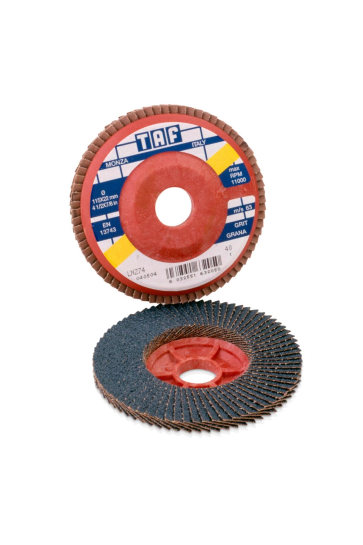 Taf Zirkonyum Oksit Düz Flap Disk 115 X 22 Mm 40 kum 20'li Paket Plus serisi