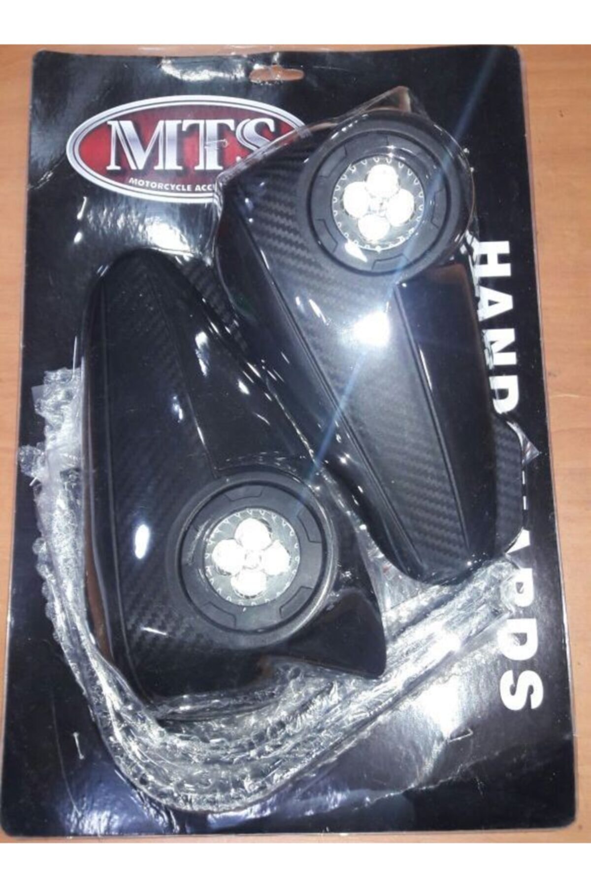 MOTOSPARTAN Motosiklet Elcik Koruma 4 Ledli 22mm Üniversal Beyaz Işıklı Mts