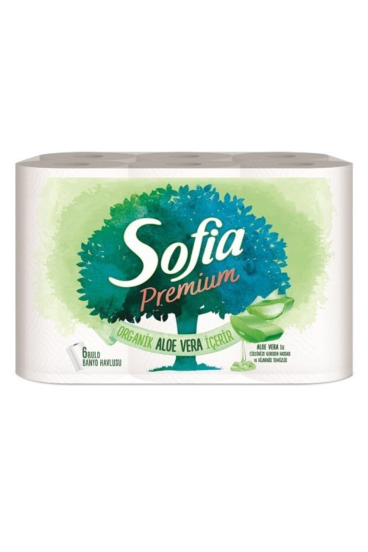 Sofia Premium Aloe Veralı Banyo Havlu 6'lı