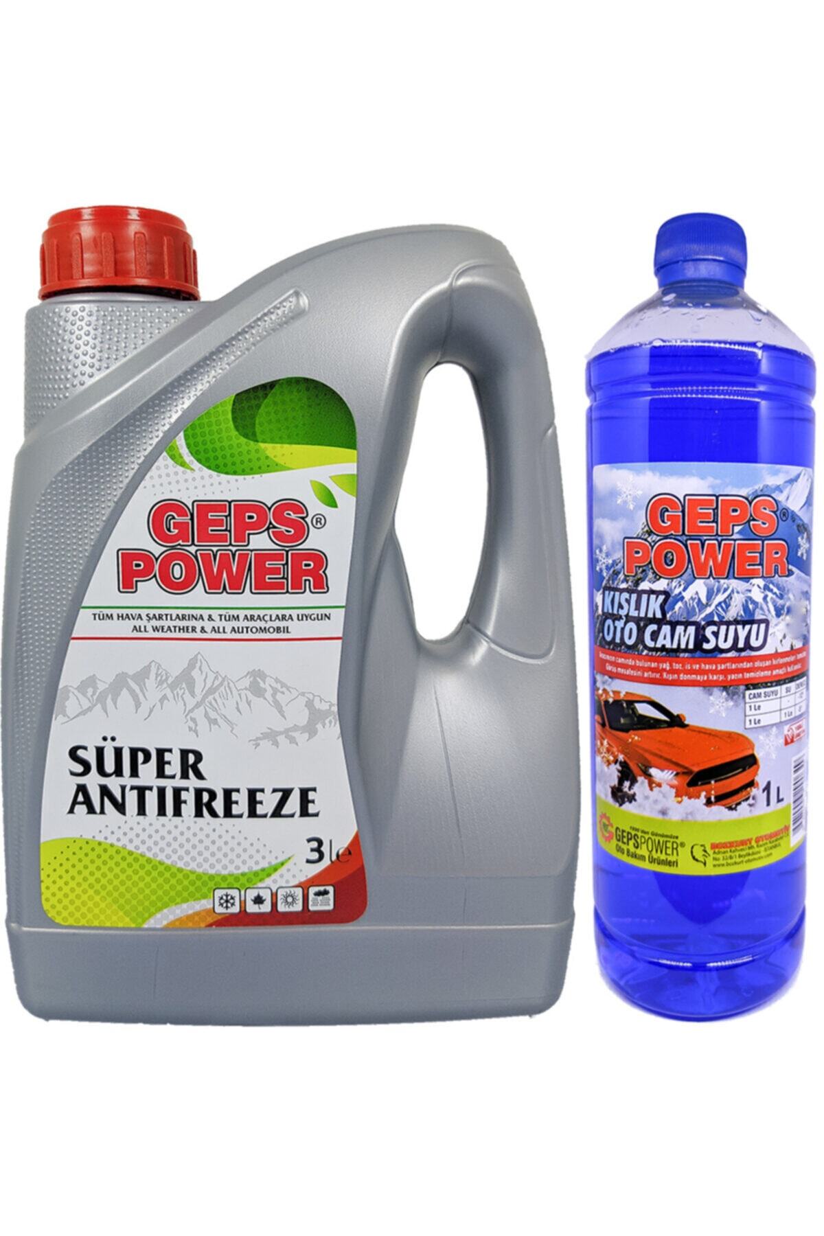 GEPSPOWER Geps Power Organik Kırmızı Antifriz 3 Lt (-40°) + 1 Lt Cam Suyu Hediye!