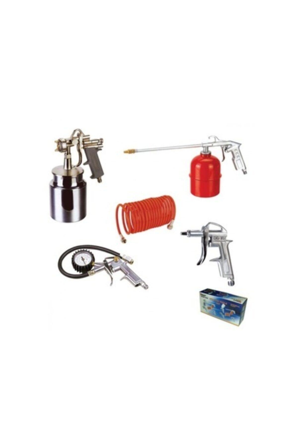 Max -extra Boya Tabanca Seti Kit Set 5li Boya Tabanca Seti
