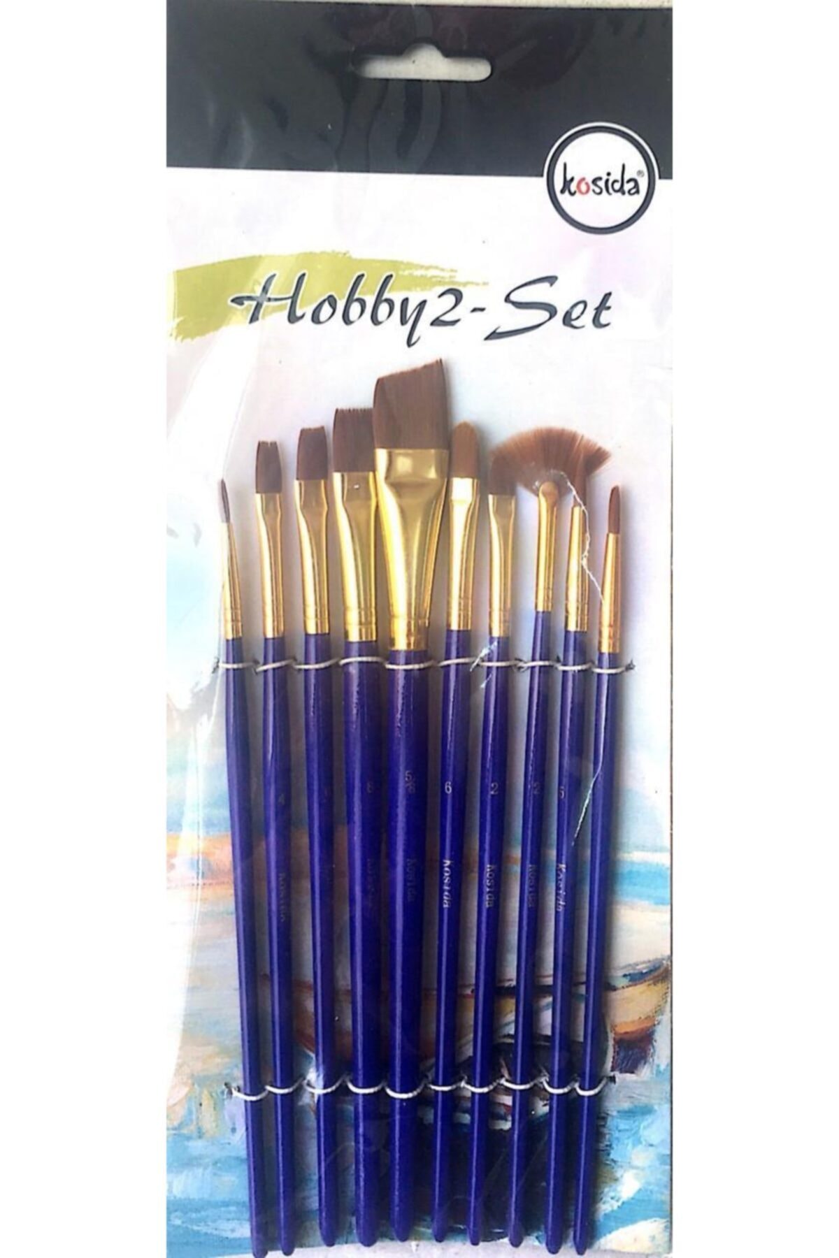 Ponart Kosida Hobby 2 Fırça Seti Kfhhoby2-set 10 Lu Fırça Seti