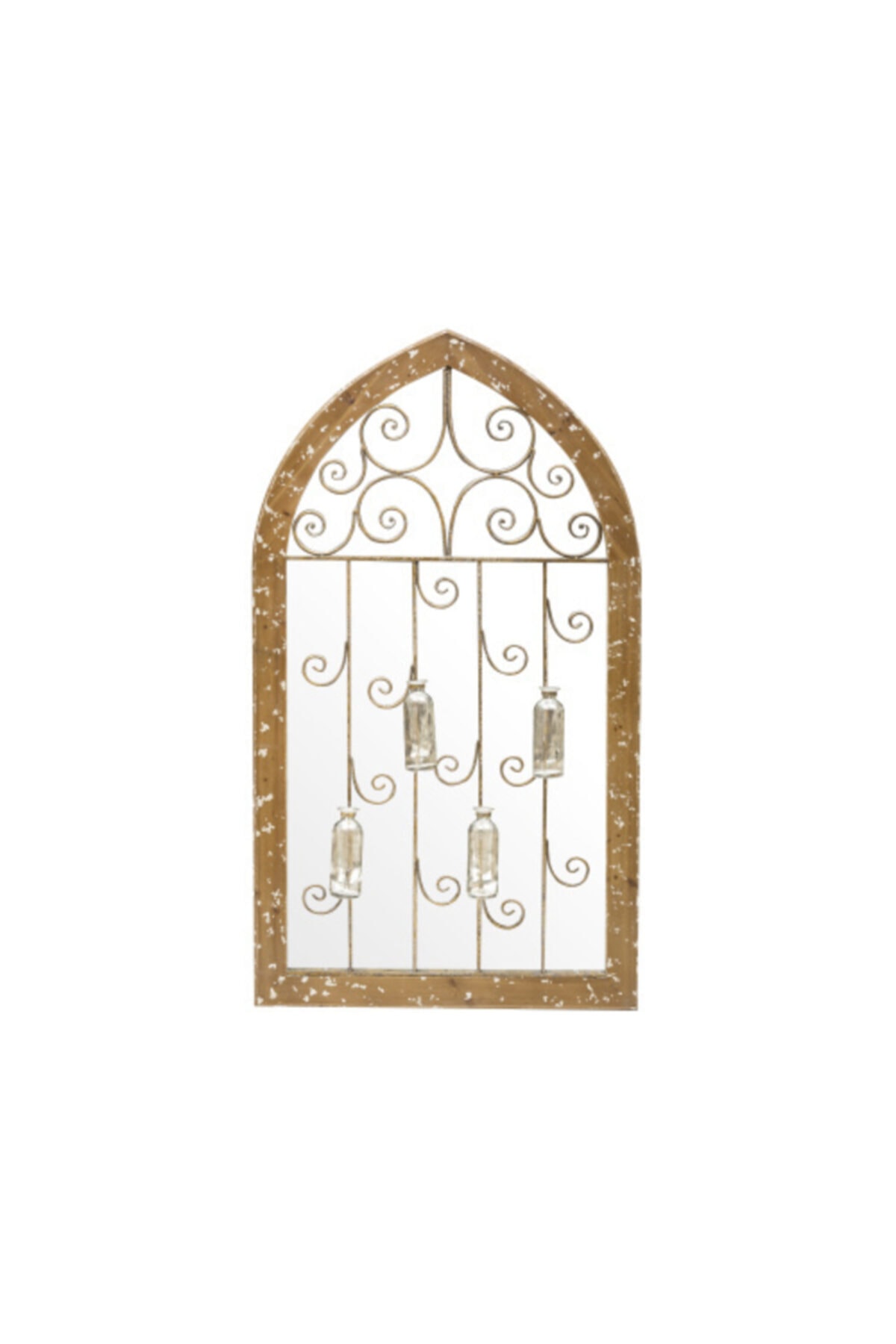 Warm Design Çiçeklik Dekorlu Köknar Duvar Aynası