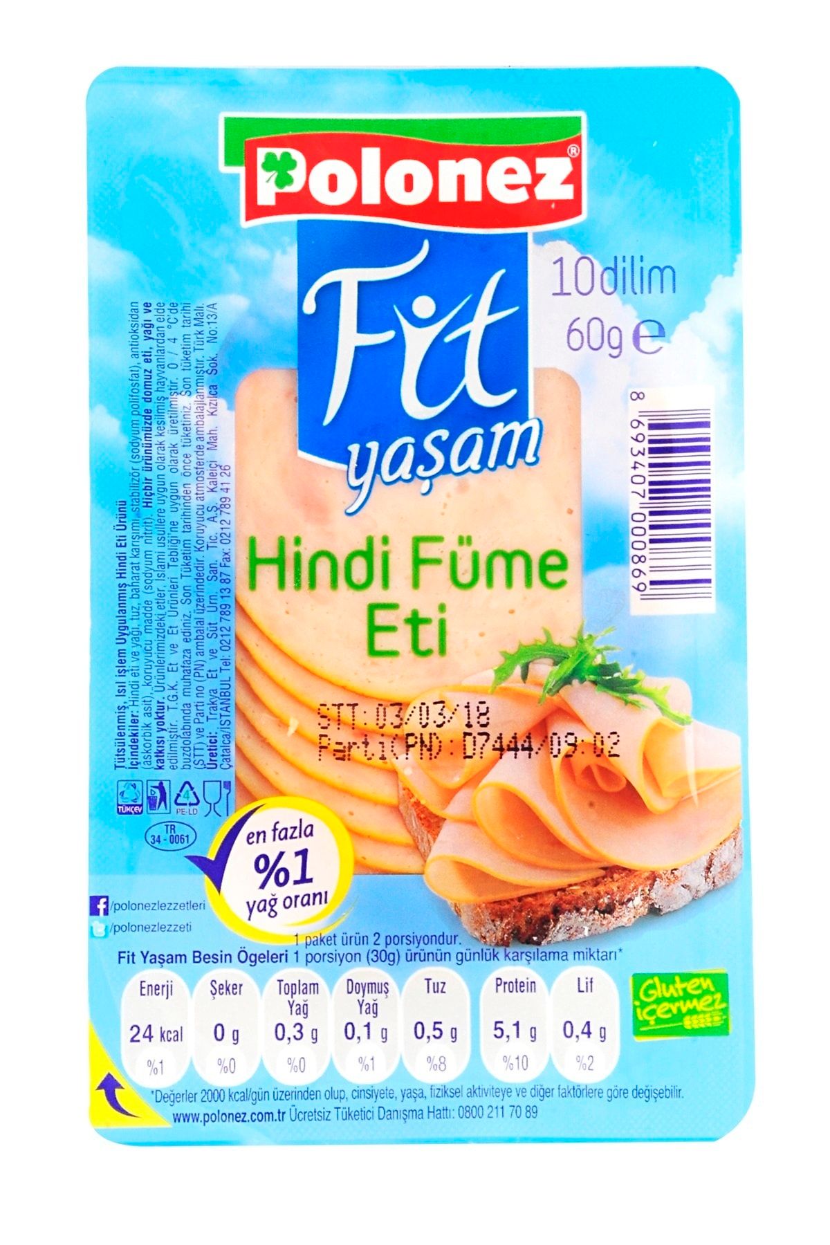 Polonez Fit Hindi Füme Eti 60 gr