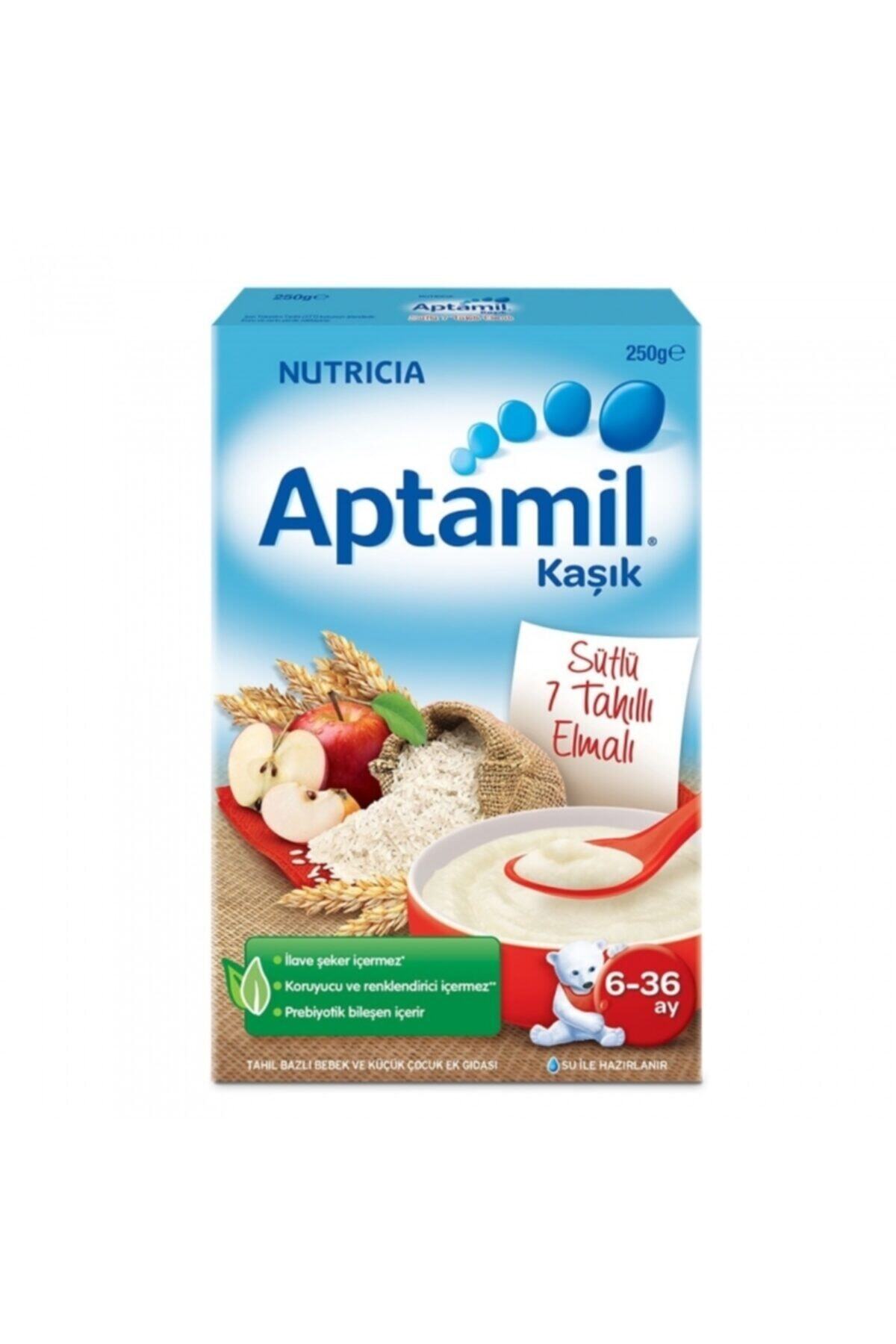 Milupa Aptamil Kaşık 250gr Sütlü 7 Tahıllı Elmalı (6-36 Ay)