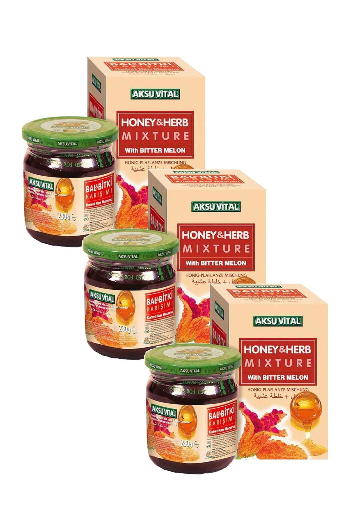 Aksu Vital 3 Adet Aksuvital Shiffa Home Ballı Kudret Narı Macunu 230 G