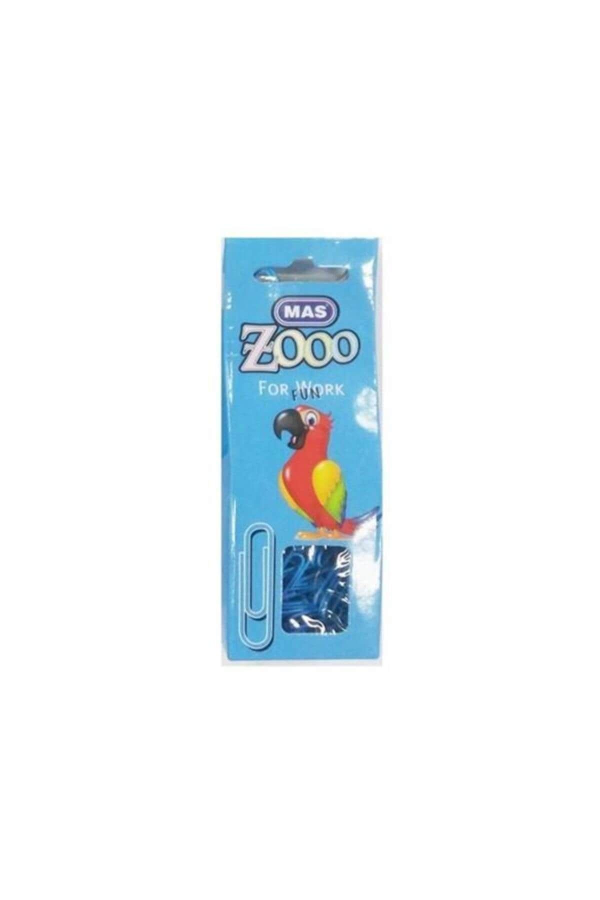 Mas Zoo Karton Pakette Renkli Ataç Mavi