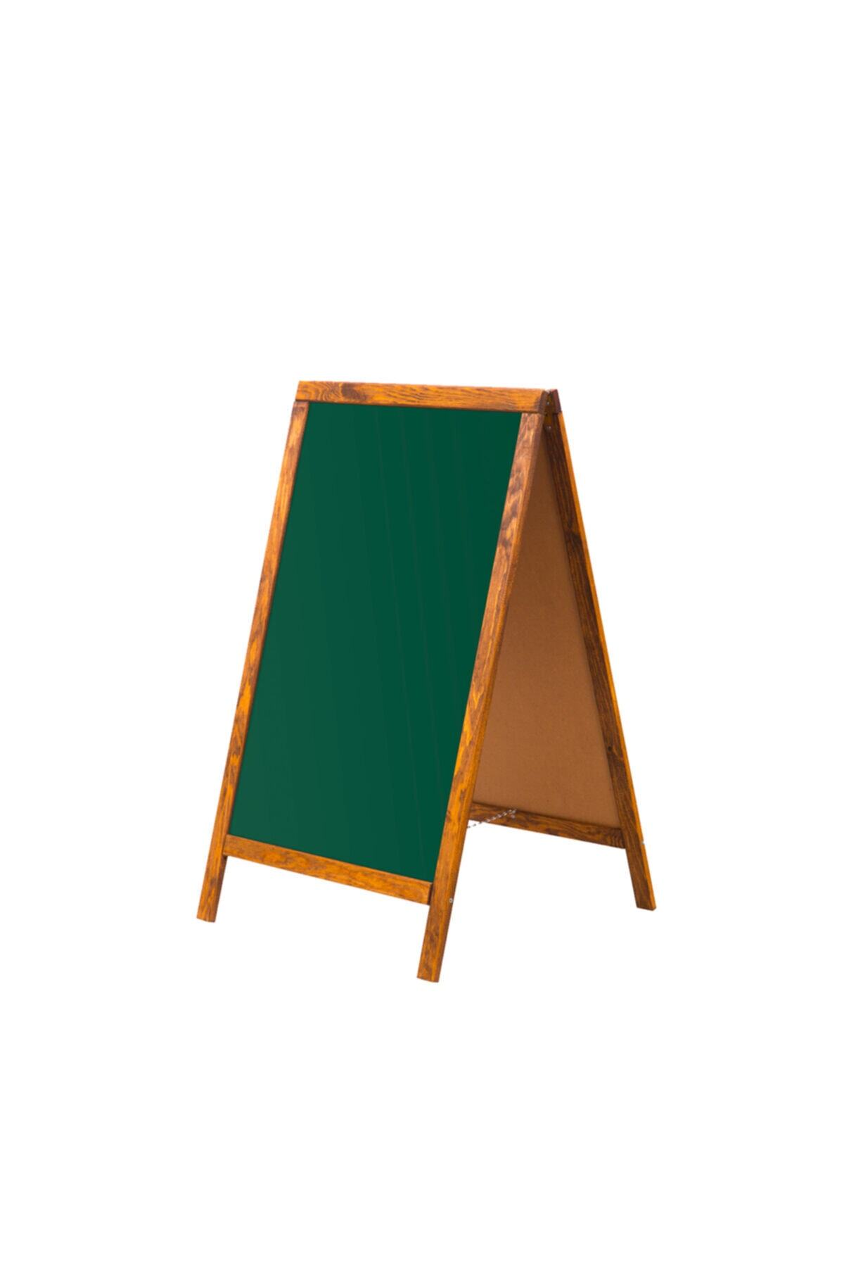 Penguen 70x100 Çatı Tipi Çift Yüzlü Menü Tahtası Yeşil