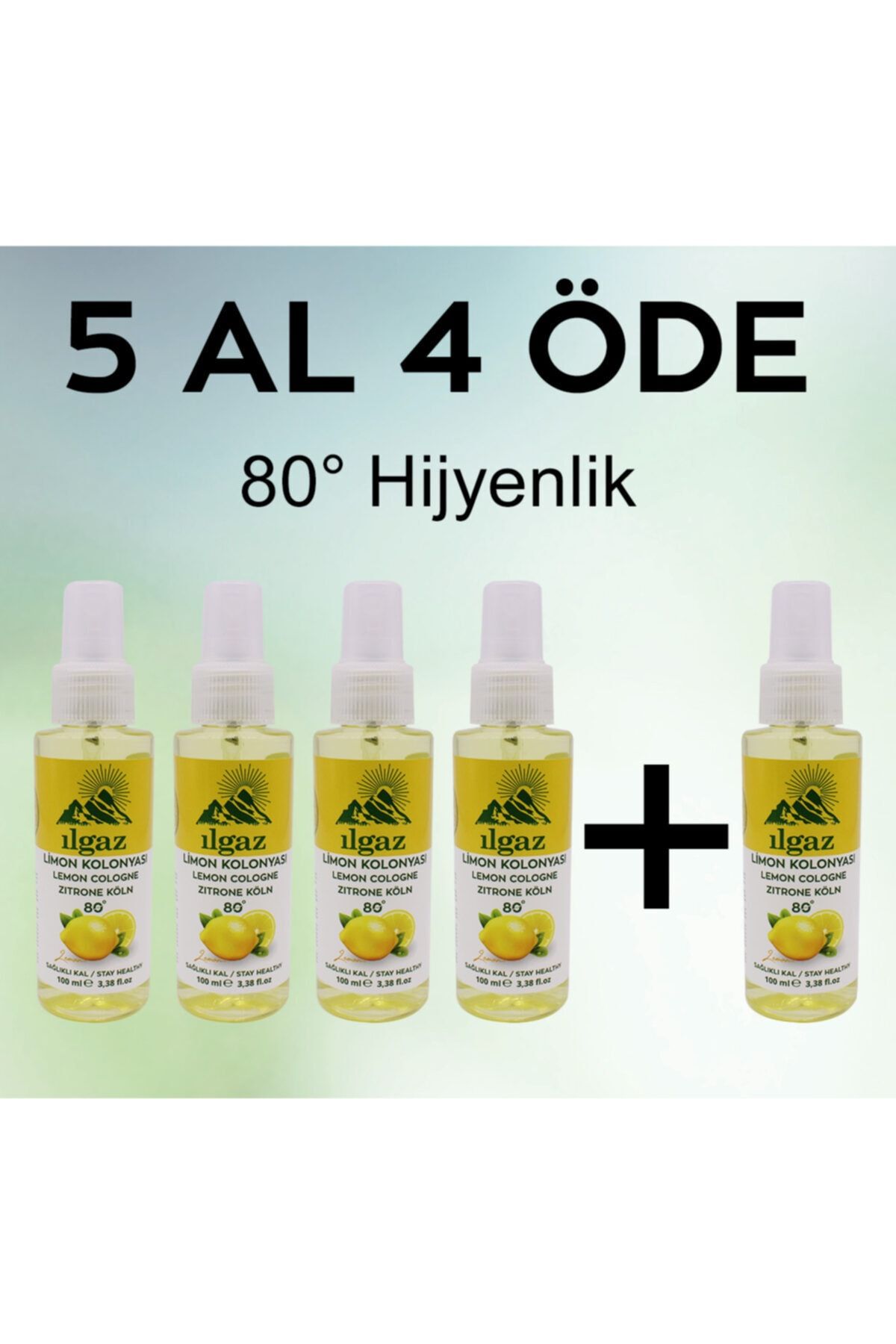 ILGAZ 100ml Elegance 5'li Süper Paket Limon Kolonya