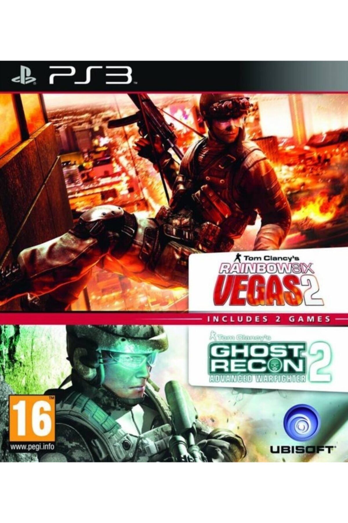 Ubisoft Ps3 Tom Clancys Rainbow Six Vegas 2+ghost Recon Advanced Warfıghater - Orjinal Oyun - Sıfır Jelatin
