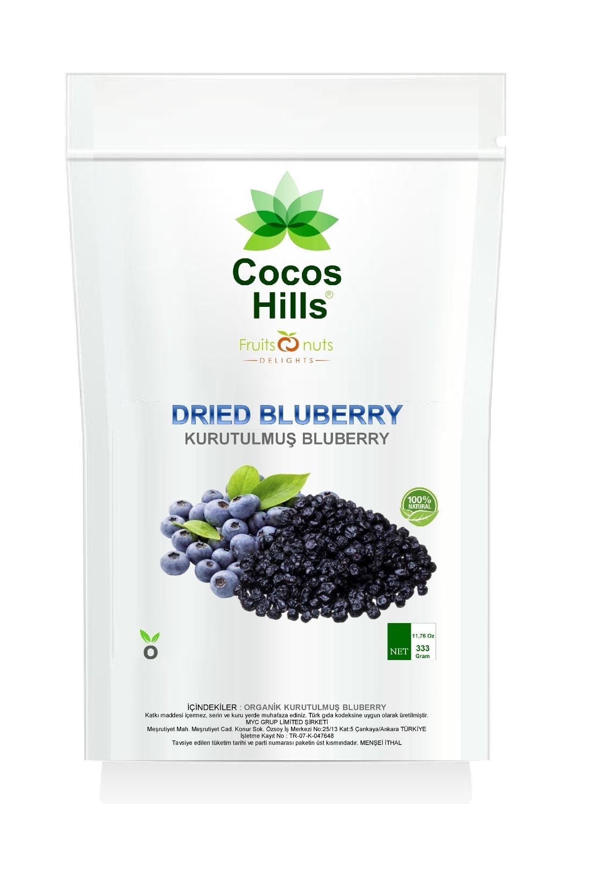 Cocos Hills Cocos Hılls Kurutulmuş Bluberry 333 gram