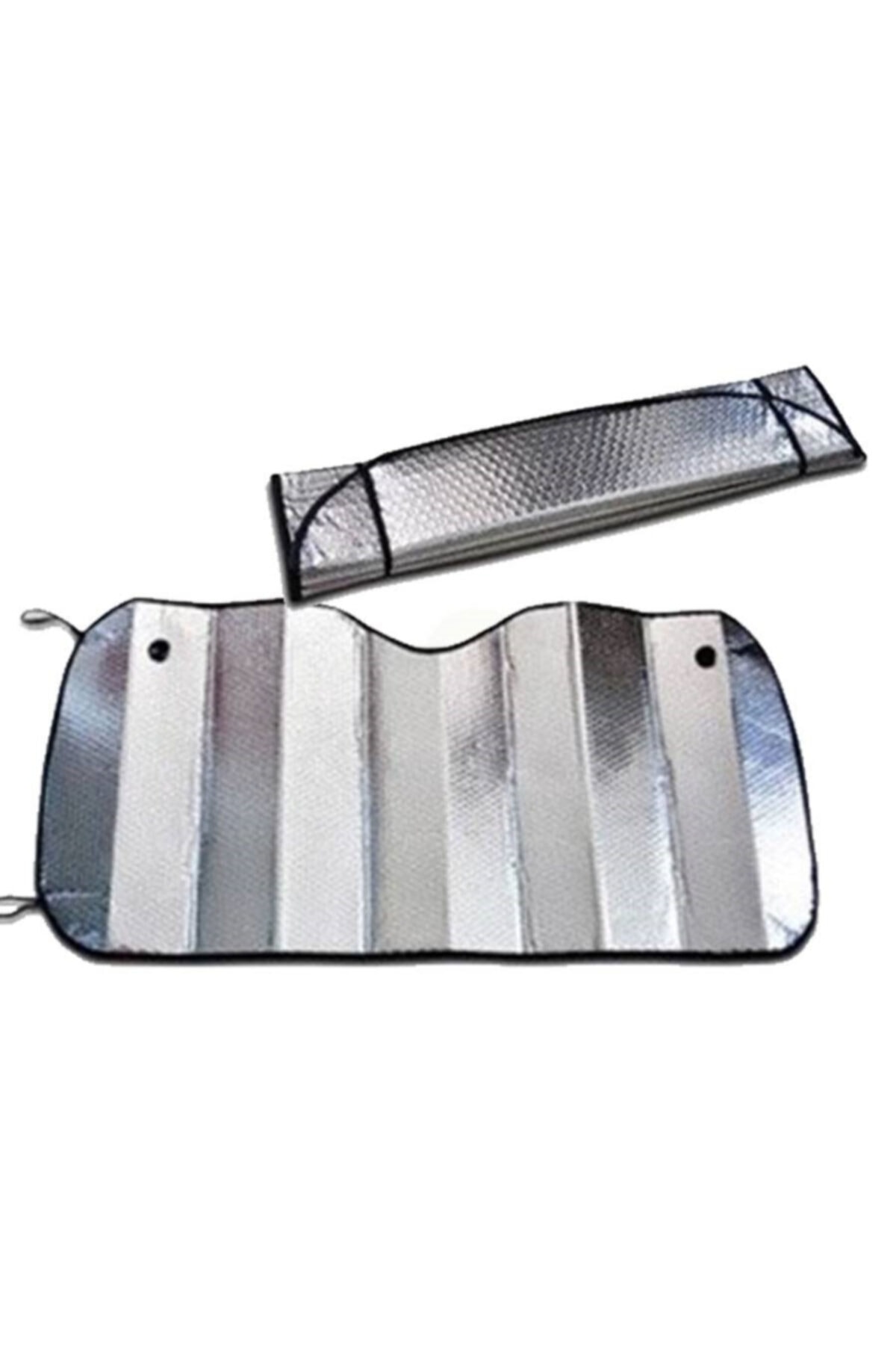 YILDIRIMAVM Katlanabilir Parlak Araba Ön Cam Güneşlik 130 Cm X 60 Cm