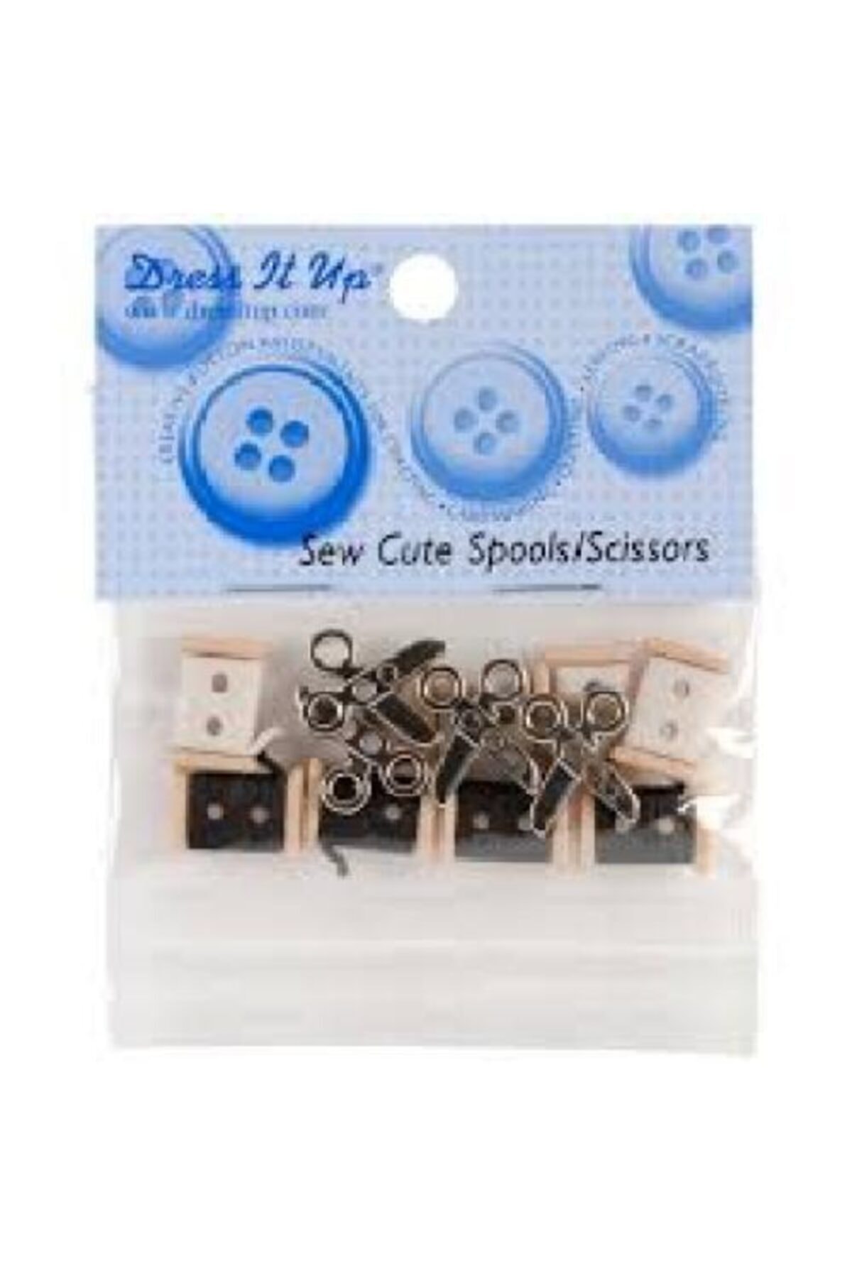 Dress it Up Aksesuar Düğme (sew Cute Spools/scissors)