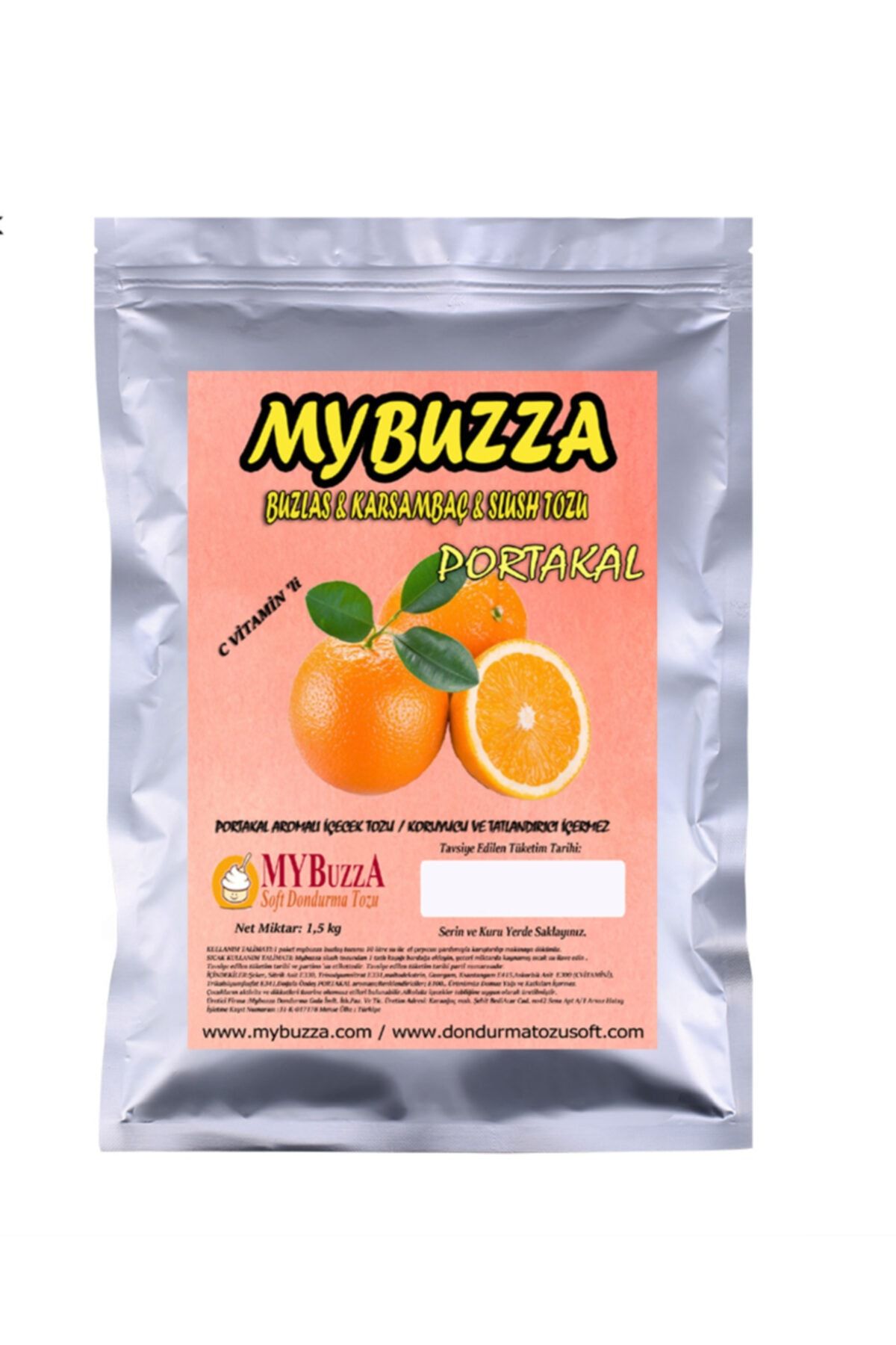 Mybuzza Ice Slush Buzlaş Karlama Portakal Aromalı Soğuk Içecek