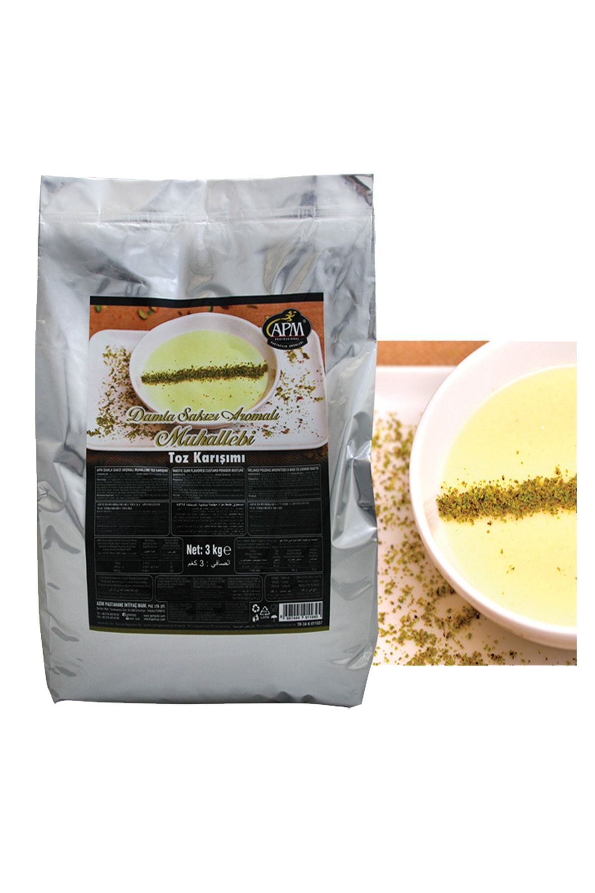 APM Damla Sakızı Aromalı Muhallebi Toz Karışım 3kg