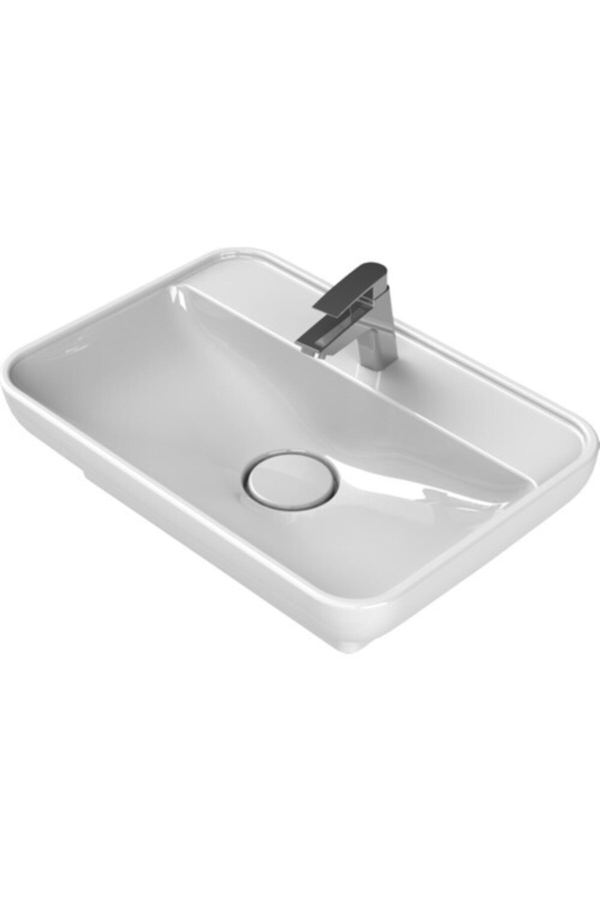 TURKUAZ Seramik Lal Lavabo 60 X 42 Cm