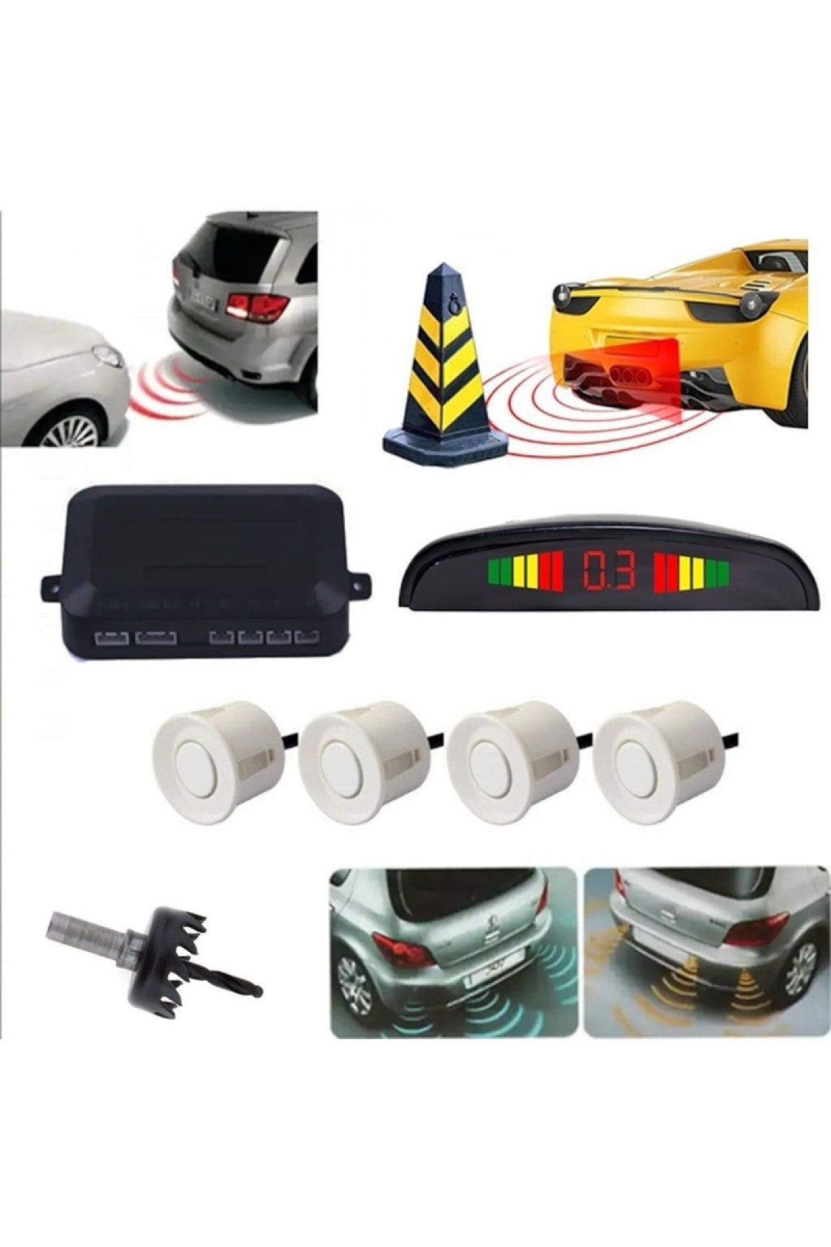 Unikum Peugeot Expert Dijital Ekranlı Araç Park Sensörü