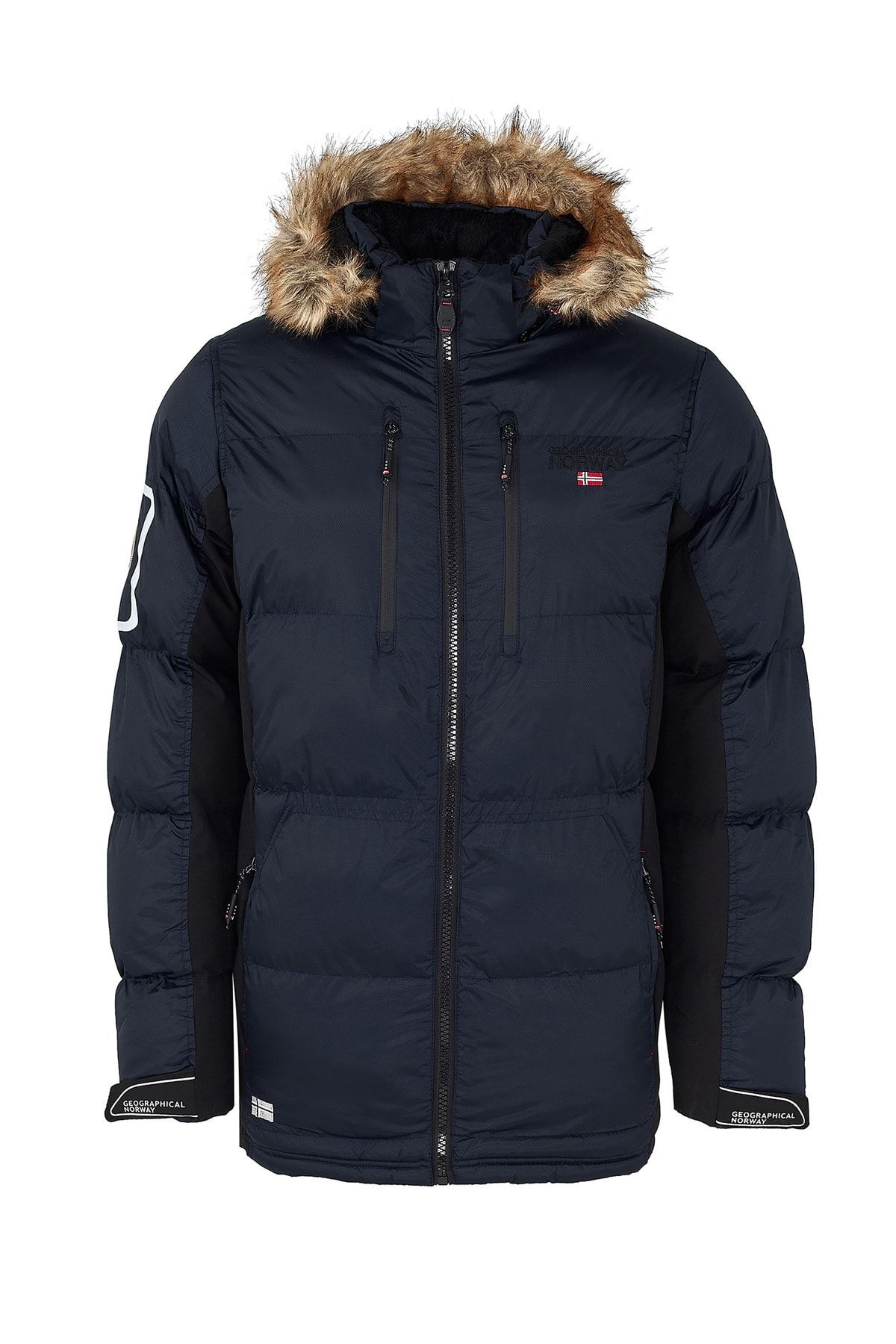 Norway Geographical Erkek Lacivert Kapüşonlu Outdoor Parka