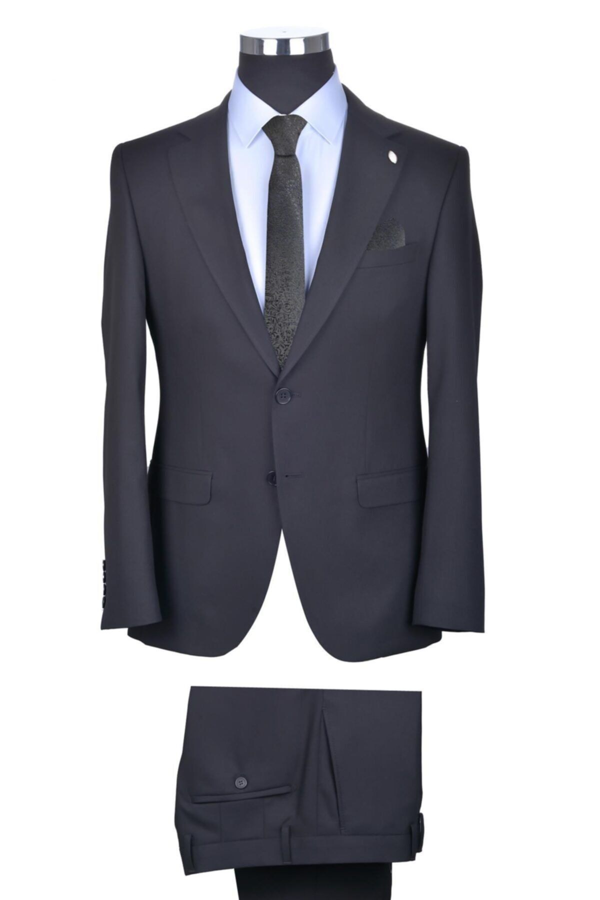 BAGGI Comfort Slim Fit Düz Takım Elbise Siyah