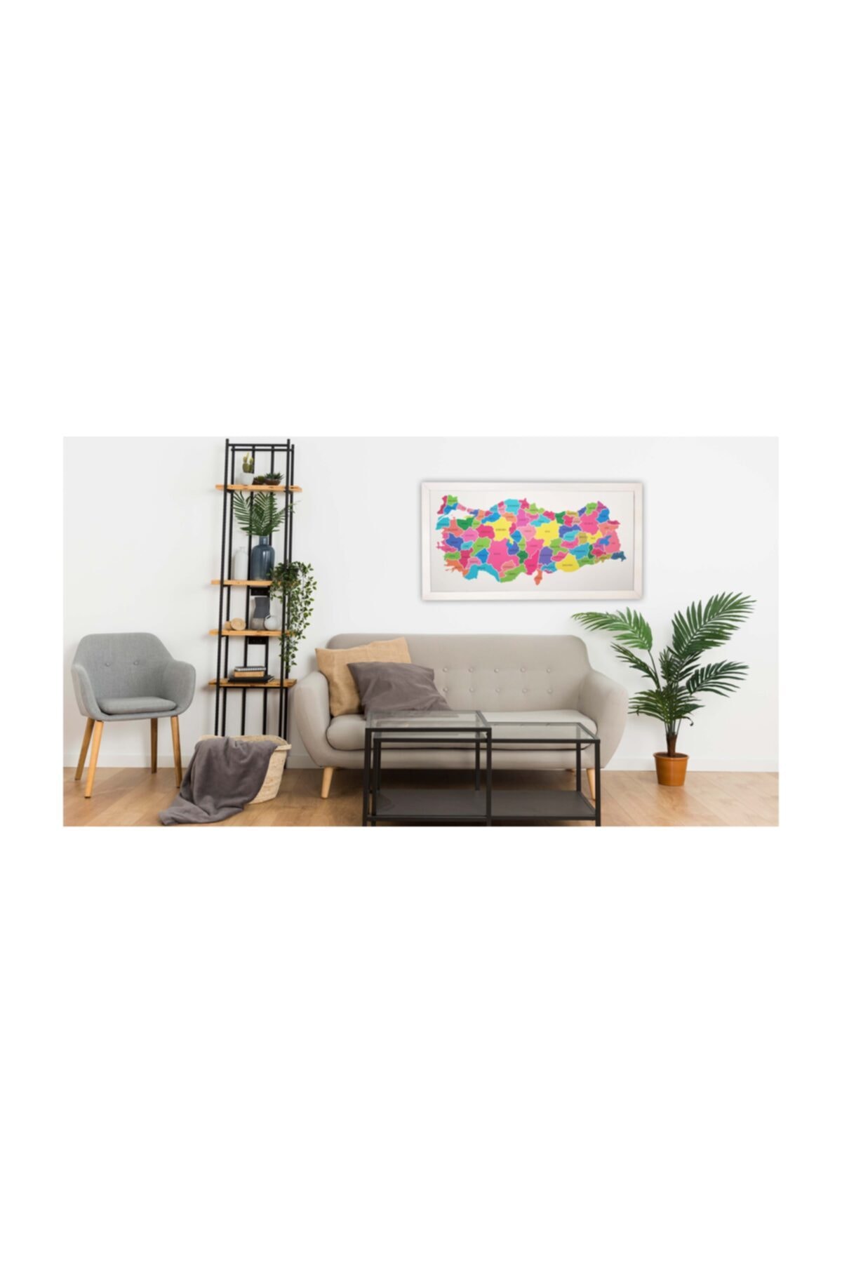 Harita Sepeti Poster Renkli Türkiye Haritası