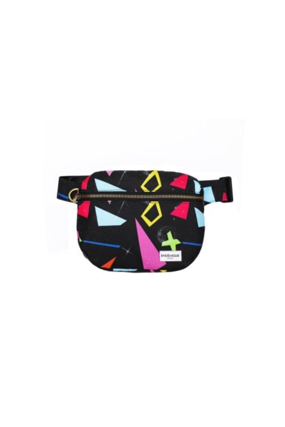 Endemique Studio Unisex Siyah Desenli Bel Çantası