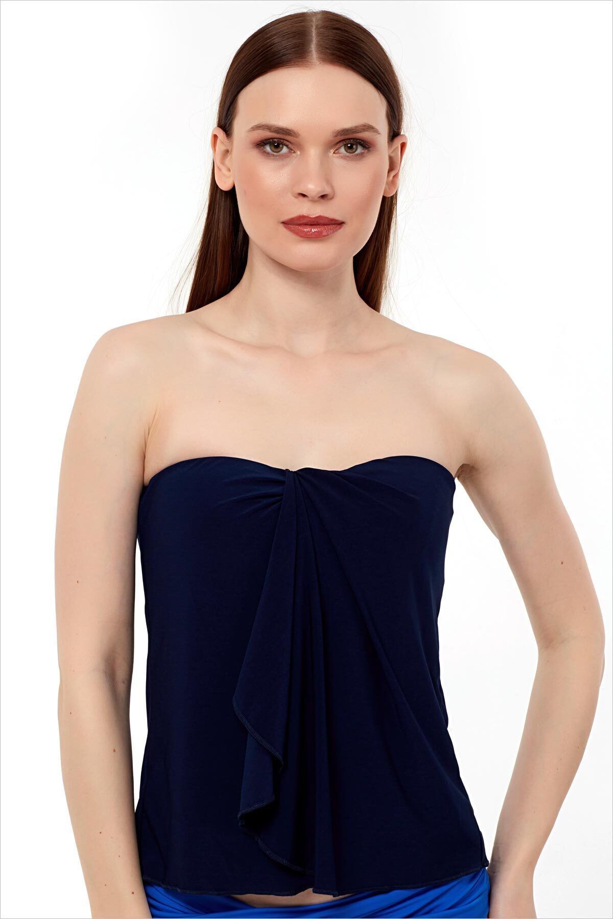 AYYILDIZ Kadın Lacivert Straplez Tankini Üstü 63550