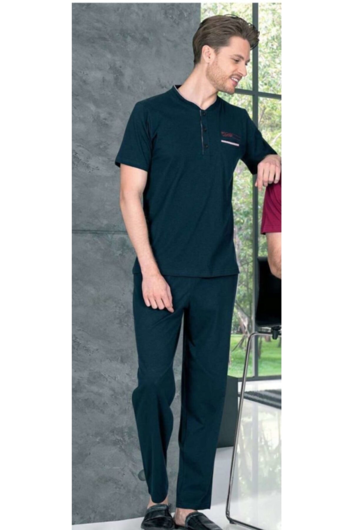 Polat Tekstil Erkek Lacivert Pijama Takımı