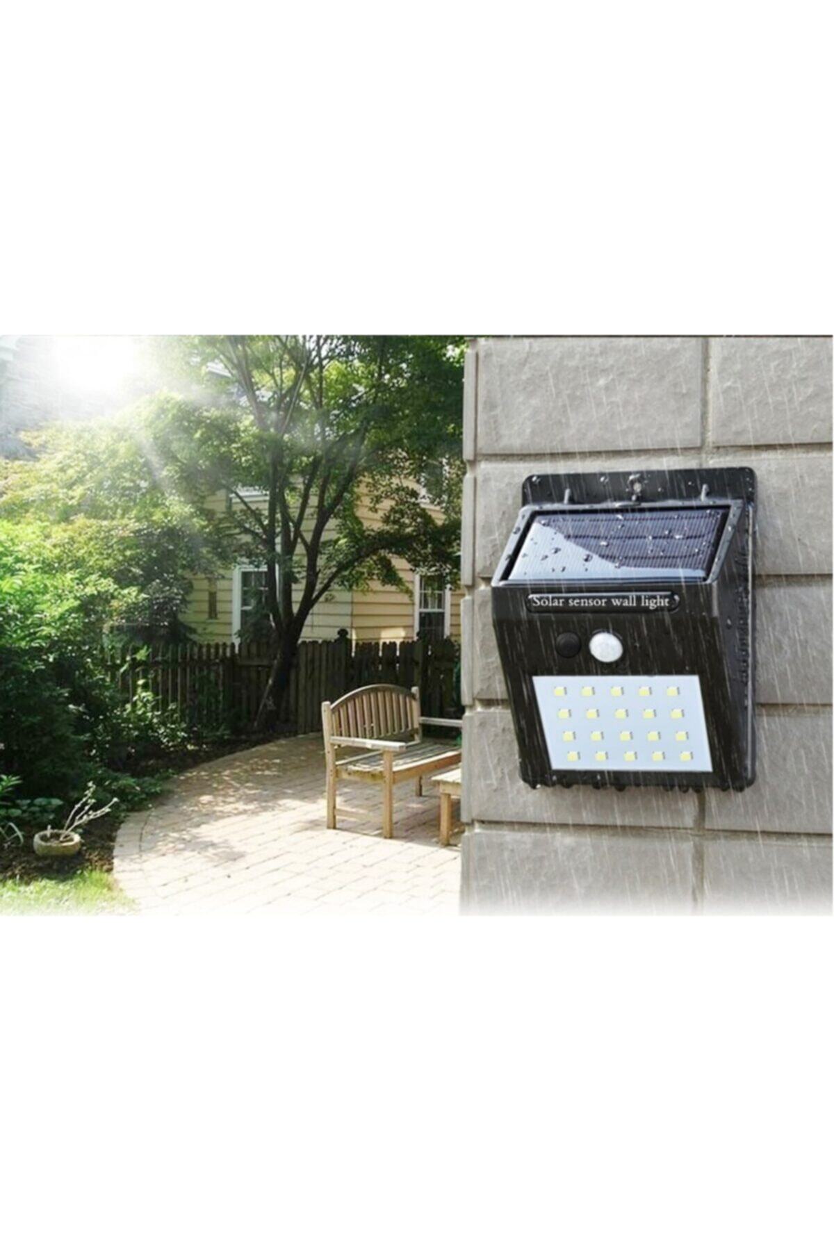 ZAUSS PIR Hareket Sensör 20 LED Solar Enerji Su Geçirmez Duvar Lambası