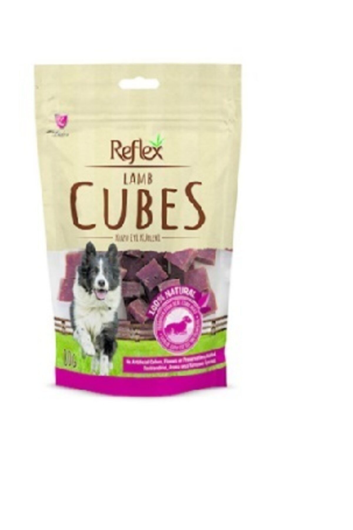 Reflex Plus Reflex Reflex Lamb Cube Kuzu Küp Doğal Köpek Ödülü 80 Gr
