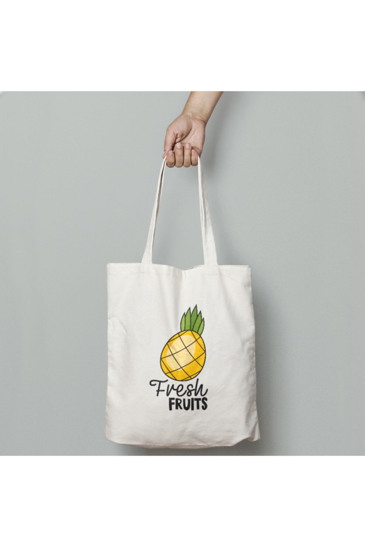 Kitapeli Ananas Baskılı Bez Çanta 266