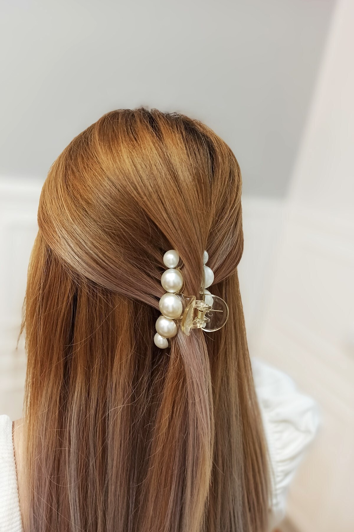 Çlk Accessories Büyük Incili Elips Mandal Toka T100