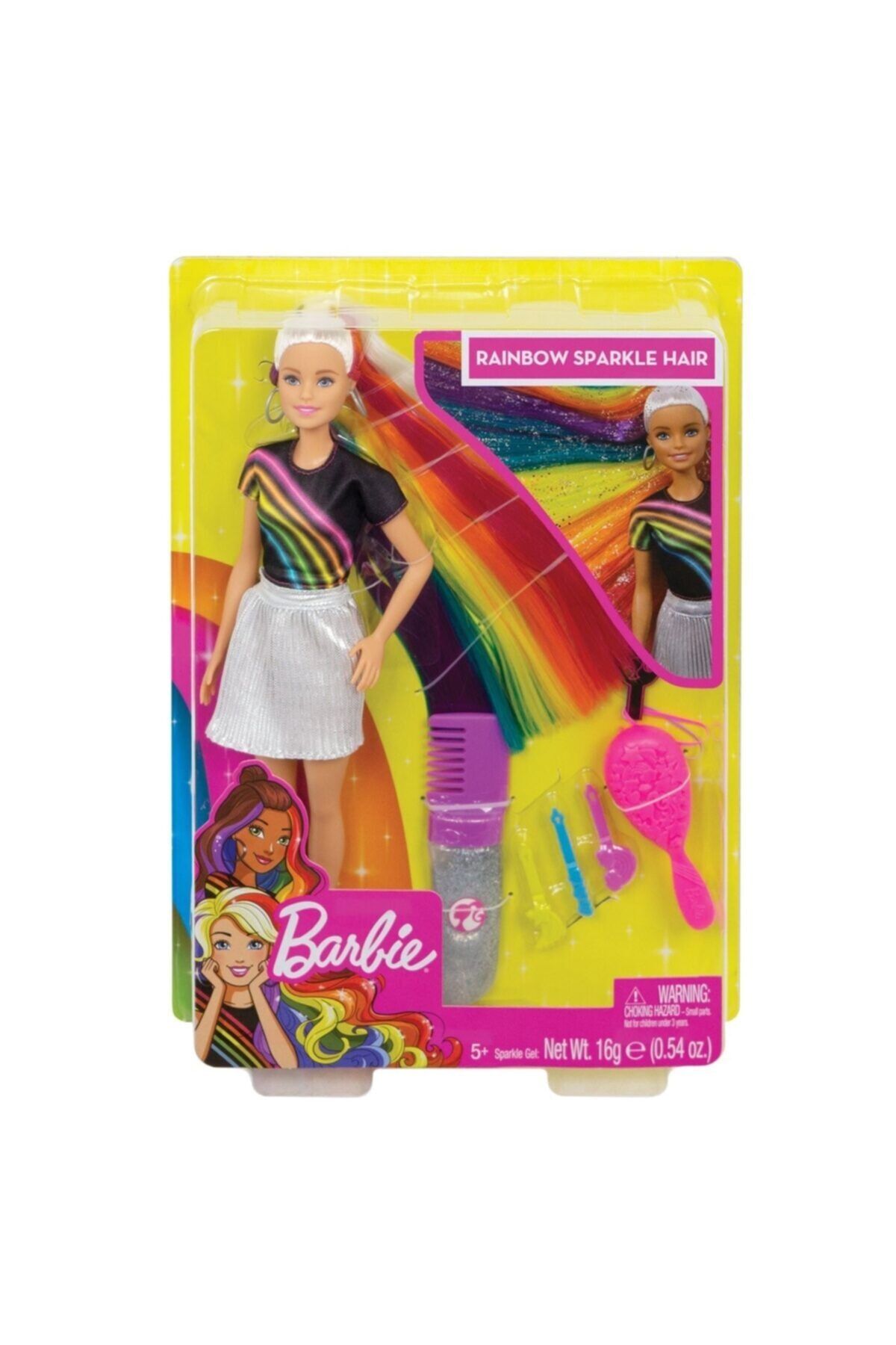 Barbie Fxn96 Gökkuşağı Renkli Saçlar Bebeği