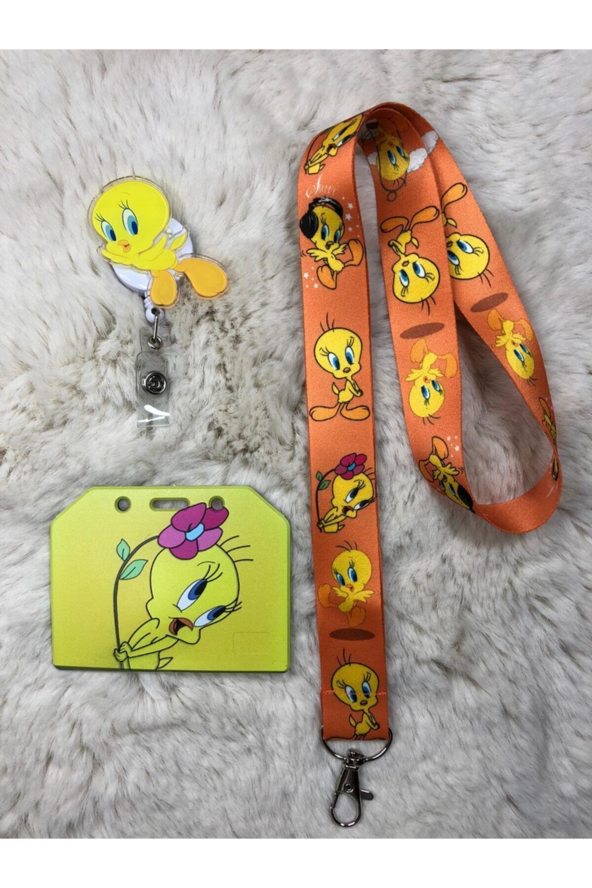 Hediyebum Tweety Boyun Askısı Yoyo Ve Yan Kartlık Set