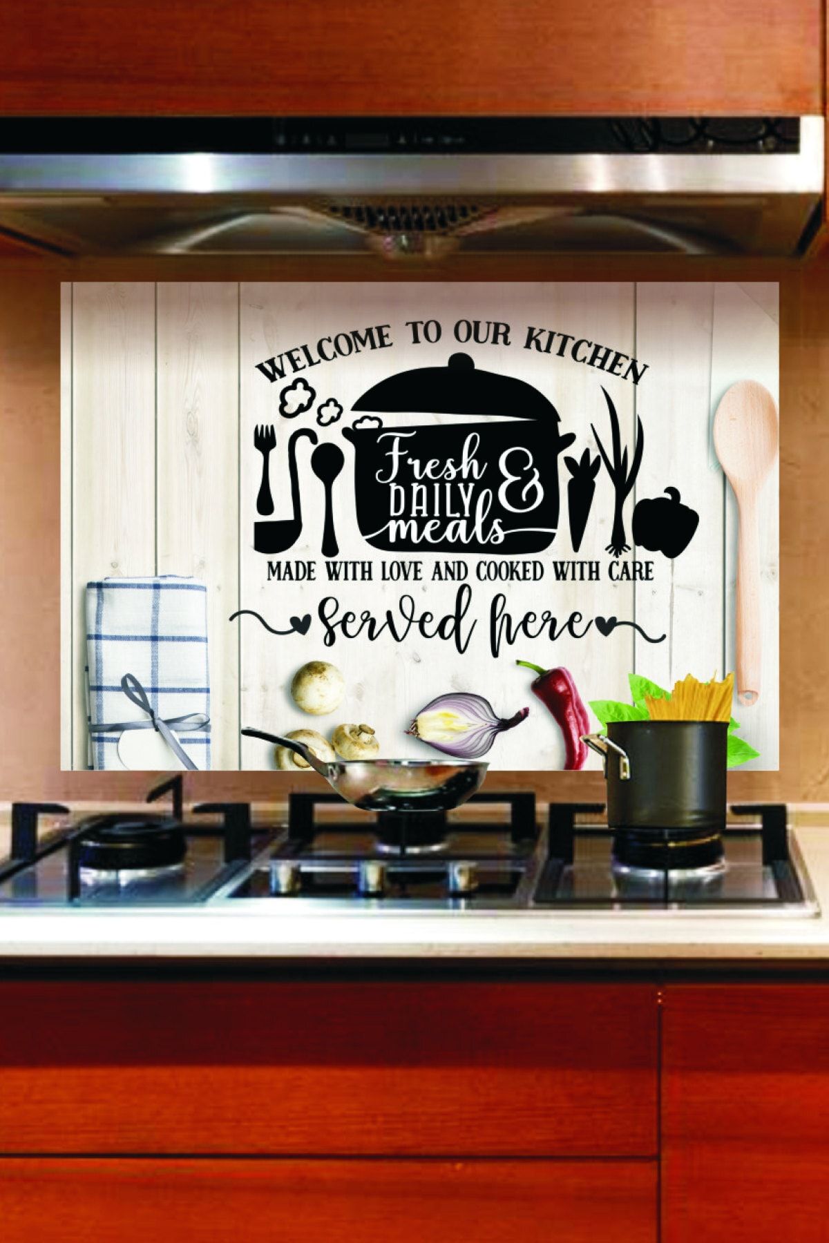 lookshome Mutfak Ocağı Arkası Yapışkanlı Sticker