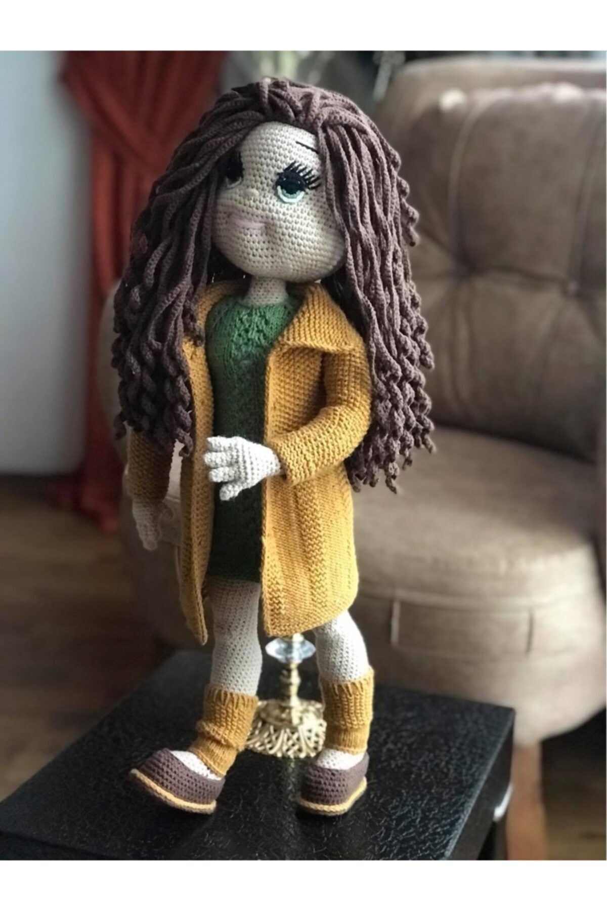 Almila Store Sarı Organik Amigurumi Oyuncak