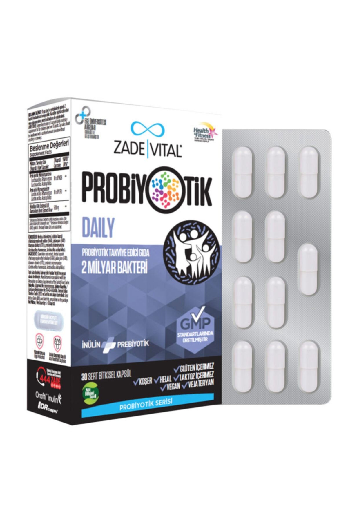 Zade Vital Probiyotik Daily 30 Bitkisel Kapsül